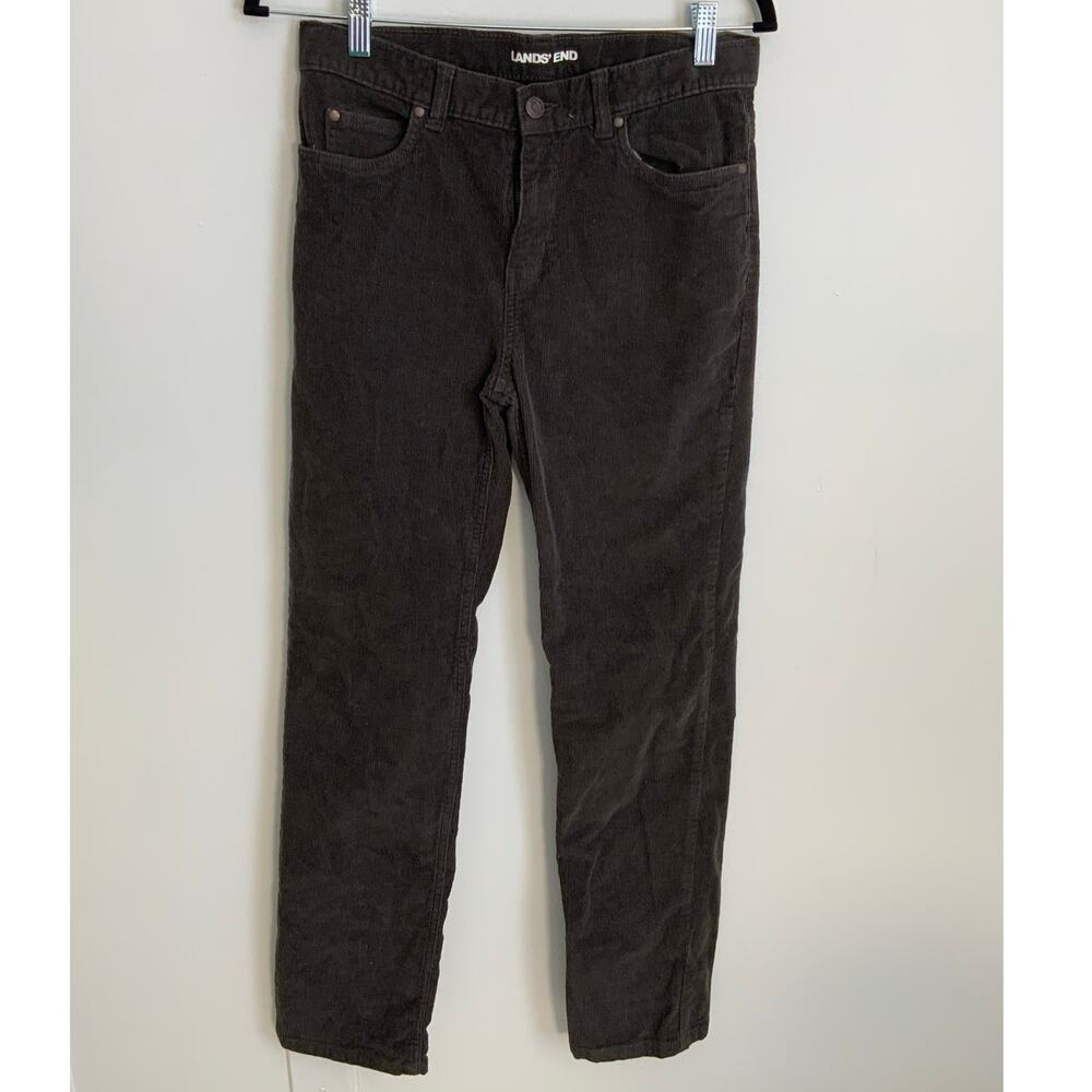 Lands' End Chocolate Brown Corduroy‎ Pants size 16